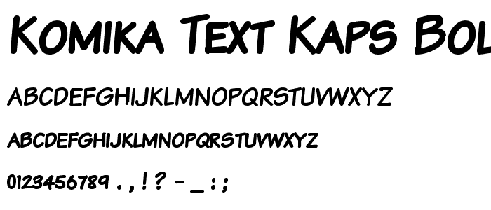 Komika Text Kaps Bold font